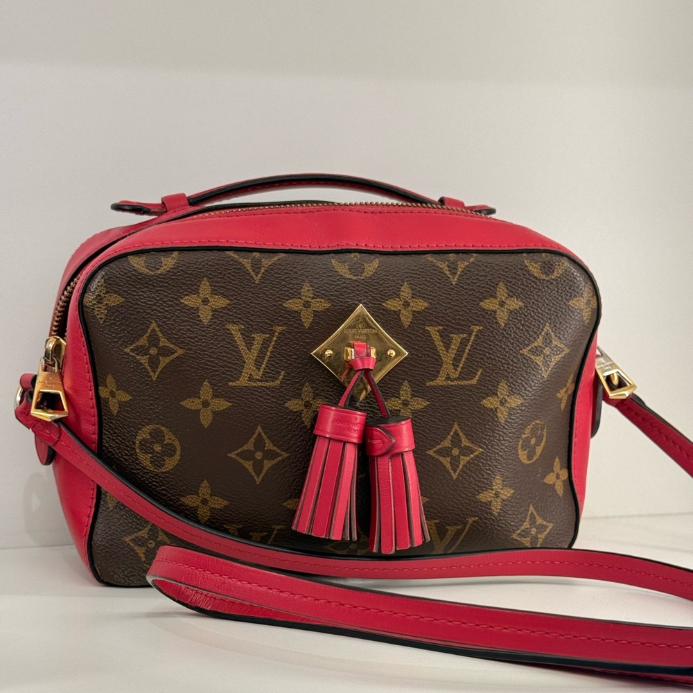 Pre Loved Louis Vuitton Red and Brown Monogram Crossbody Bag